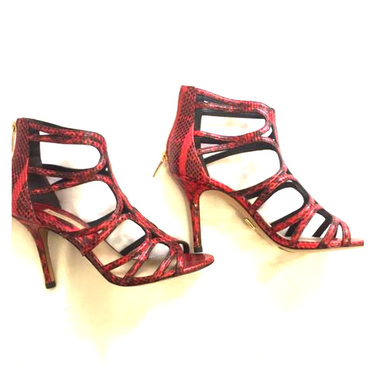 Brand New Michael Kors Red Python Heels Size 812